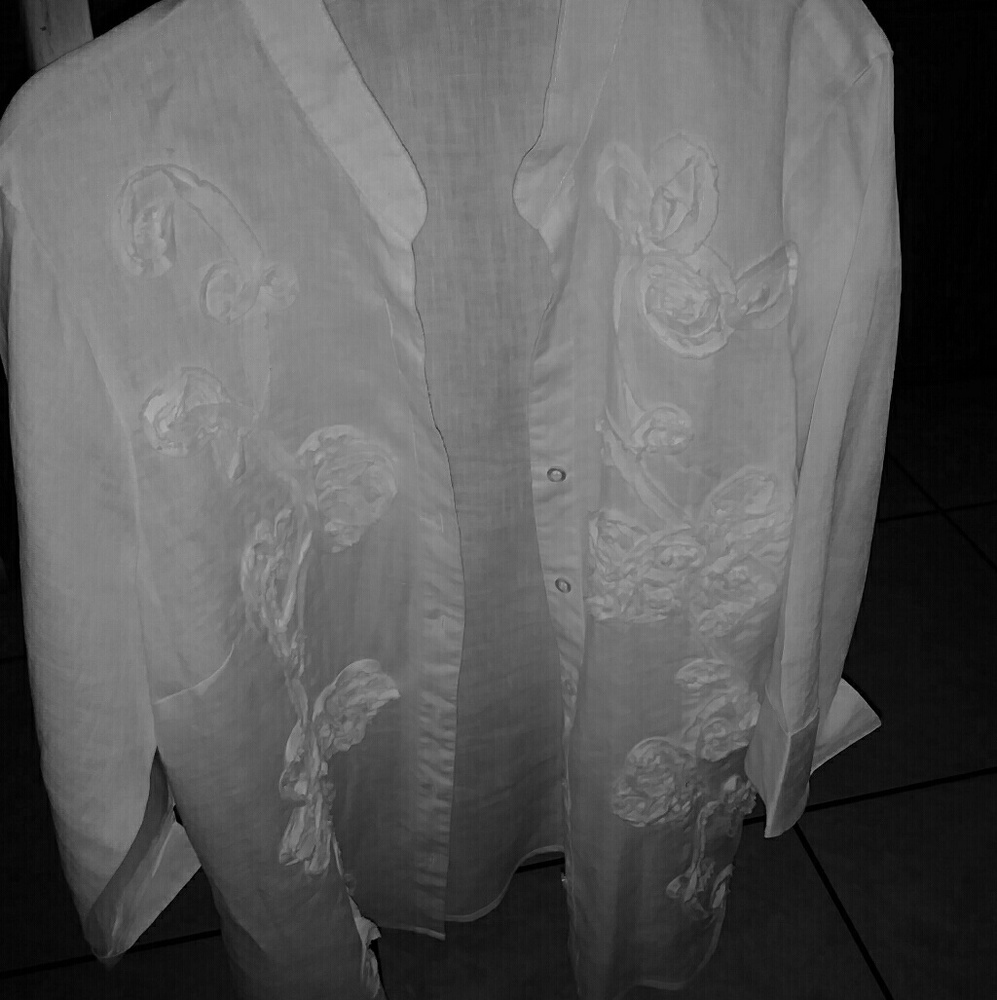 White Full-Button Blouse